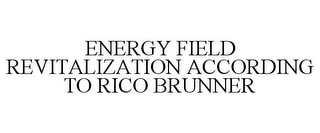 ENERGY FIELD REVITALIZATION ACCORDING TO RICO BRUNNER