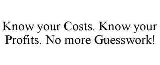 KNOW YOUR COSTS. KNOW YOUR PROFITS. NO MORE GUESSWORK!