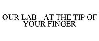 OUR LAB - AT THE TIP OF YOUR FINGER