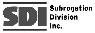 SDI SUBROGATION DIVISION INC.