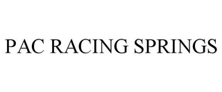 PAC RACING SPRINGS