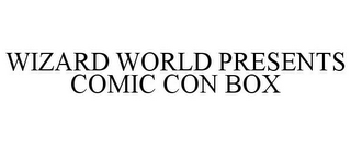 WIZARD WORLD PRESENTS COMIC CON BOX