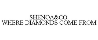 SHENOA&CO. WHERE DIAMONDS COME FROM