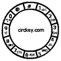 CIRCKEY.COM # 1 ABC 2 DEF 3 GHI 4 JKL 5 MNO 6 PQR 7 STU 8 WX 9 YZ 0 @