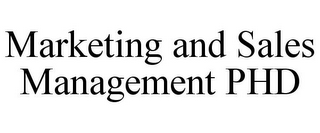 MARKETING AND SALES MANAGEMENT PHD