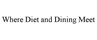 WHERE DIET AND DINING MEET