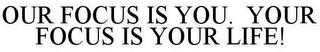 OUR FOCUS IS YOU. YOUR FOCUS IS YOUR LIFE!