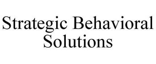 STRATEGIC BEHAVIORAL SOLUTIONS