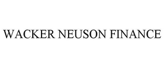 WACKER NEUSON FINANCE