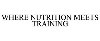 WHERE NUTRITION MEETS TRAINING