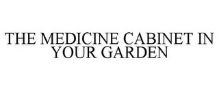 THE MEDICINE CABINET IN YOUR GARDEN