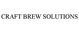 CRAFT BREW SOLUTIONS