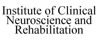 INSTITUTE OF CLINICAL NEUROSCIENCE AND REHABILITATION