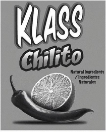 KLASS CHILITO NATURAL INGREDIENTS/INGREDIENTES NATURALES