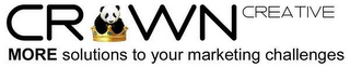 CROWN CREATIVE MORE SOLUTIONS FOR YOUR MARKETING CHALLENGES