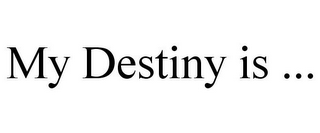 MY DESTINY IS ...