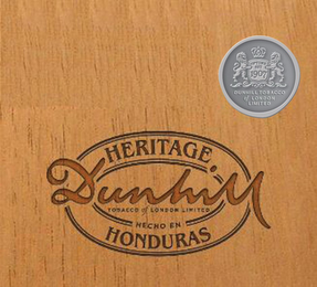 HERITAGE DUNHILL TOBACCO OF LONDON LIMITED HECHO EN HONDURAS OPTIME SIT 1907 DUNHILL TOBACCO OF LONDON LIMITED