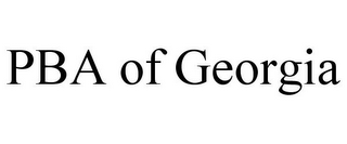 PBA OF GEORGIA