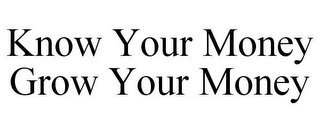 KNOW YOUR MONEY GROW YOUR MONEY