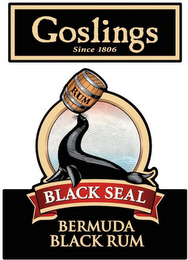 GOSLINGS BLACK SEAL BERMUDA BLACK RUM SINCE 1806