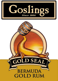 GOSLINGS GOLD SEAL BERMUDA GOLD RUM SINCE 1806