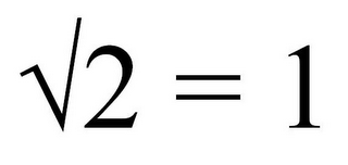 SQUARE ROOT SYMBOL 2 = 1