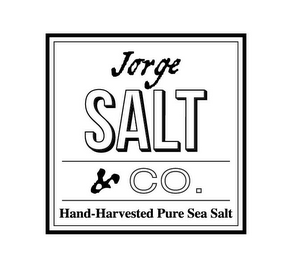 JORGE SALT & CO. HAND-HARVESTED PURE SEA SALT