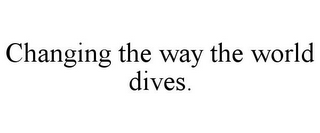 CHANGING THE WAY THE WORLD DIVES.