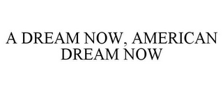 A DREAM NOW, AMERICAN DREAM NOW