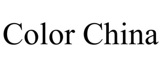 COLOR CHINA