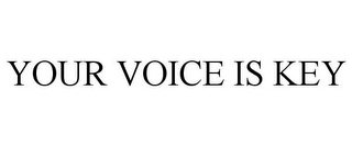 YOUR VOICE IS KEY