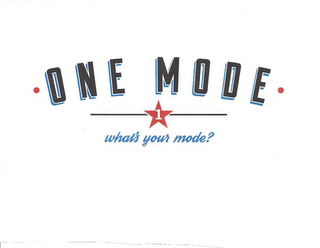 · ONE MODE · 1 WHAT'S YOUR MODE?