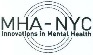 MHA-NYC INNOVATIONS IN MENTAL HEALTH