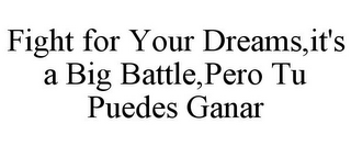 FIGHT FOR YOUR DREAMS,IT'S A BIG BATTLE,PERO TU PUEDES GANAR