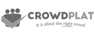 CROWDPLAT IT IS ABOUT THE RIGHT CROWD