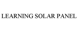 LEARNING SOLAR PANEL