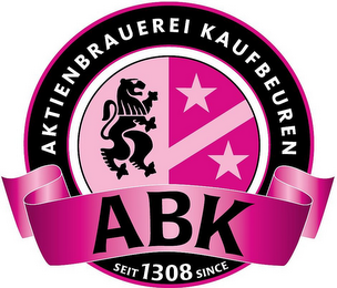 ABK AKTIENBRAUEREI KAUFBEUREN SEIT 1308 SINCE