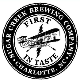 SUGAR CREEK BREWING COMPANY · CHARLOTTE, NC · FIRST IN TASTE