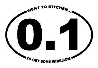 WENT TO KITCHEN ... 0.1 TO GET SOME WINE.COM