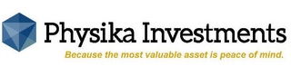 PHYSIKA INVESTMENTS BECAUSE THE MOST VALUABLE ASSET IS PEACE OF MIND.