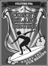 CULTURE USA CONEY ISLAND CRUSH WHERE THE FUN BEGINS