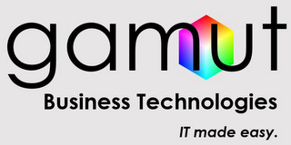 GAMUT BUSINESS TECHNOLOGIES IT MADE EASY.