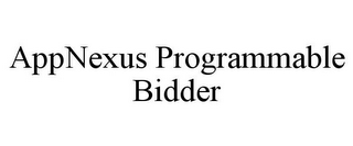 APPNEXUS PROGRAMMABLE BIDDER