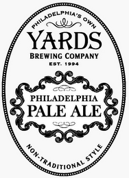 PHILADELPHIA'S OWN YARDS BREWING COMPANY EST. 1994 PHILADELPHIA PALE ALE NON-TRADITIONAL STYLE