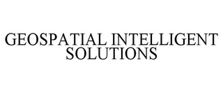 GEOSPATIAL INTELLIGENT SOLUTIONS