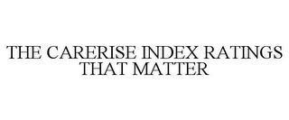 THE CARERISE INDEX RATINGS THAT MATTER