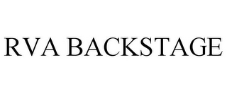 RVA BACKSTAGE