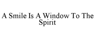 A SMILE IS A WINDOW TO THE SPIRIT