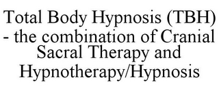 TOTAL BODY HYPNOSIS (TBH) - THE COMBINATION OF CRANIAL SACRAL THERAPY AND HYPNOTHERAPY/HYPNOSIS