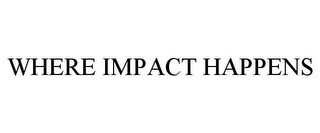 WHERE IMPACT HAPPENS